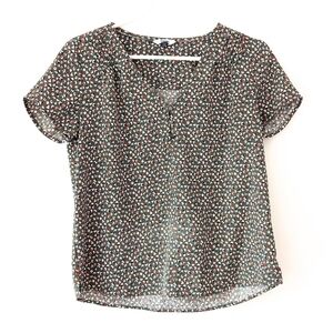 Tommy Jeans Floral Pattern No Wrinkle Blouse In Size S